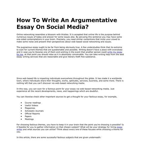 How To Write An Argumentative Text How To Write An Argumentative