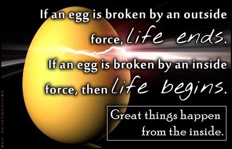 If An Egg Is Broken By An Outside Force Life Ends If An Egg Is Broken