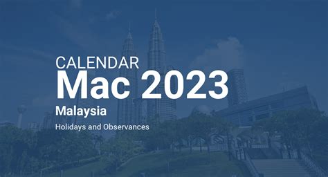 March 2023 Calendar Malaysia