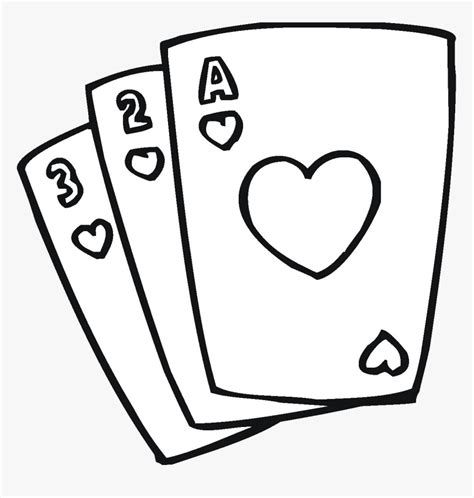 Playing Cards Collection Of Clipart Black And White Cards Black And