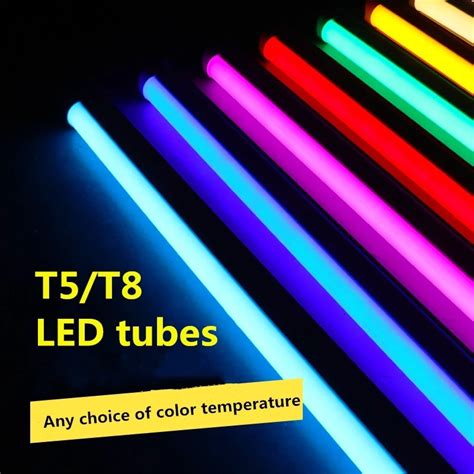 2835smd T5t8 Integrated Led Color Tube 03m06m Led Redgreenblue