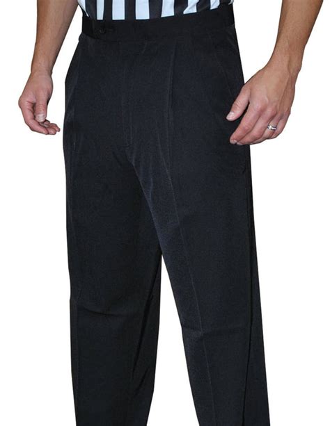 Mens 4 Way Stretch Black Pleated Pants With Slash Pockets Precision