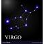 Virgo Zodiac Sign With Beautiful Bright Stars On Vector Image