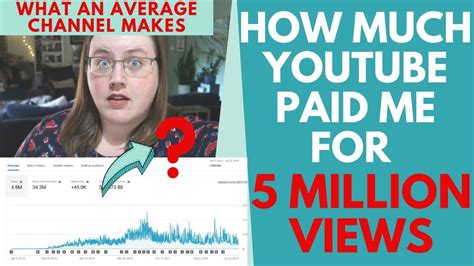How Much Youtube Paid Me For 5 Million Views An Average Channel