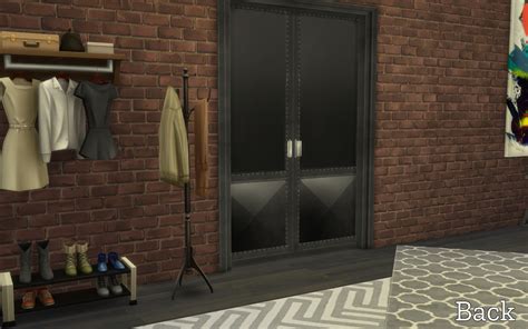 Mod The Sims Industrial Railed Sliding Door Retexture