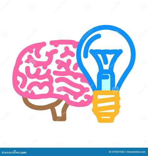 Mind Brain Human Color Icon Vector Illustration Stock Illustration