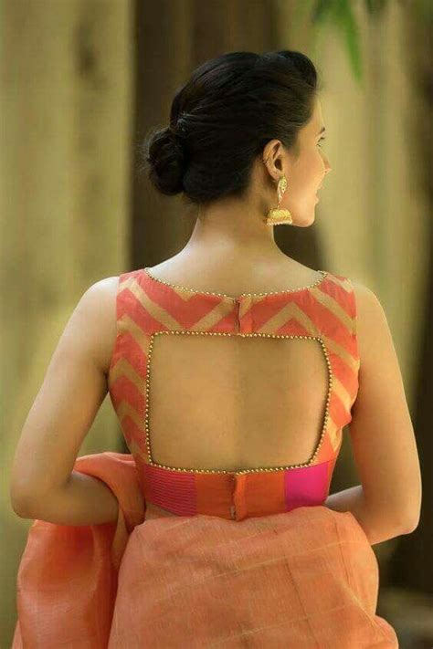 15 Stylish Saree Blouse Back Neck Designs Kurti Blouse