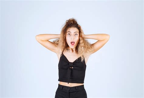 Free Photo Curly Hair Girl Shouting And Screaming Out Loud