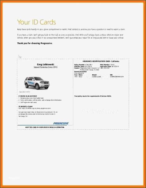 To start the blank, utilize the fill & sign online button or tick the preview image of the blank. 17 Exemplary Auto Insurance Card Template Free Download in 2020 | Progressive insurance ...