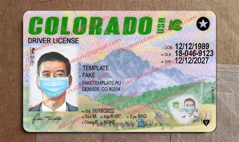 Colorado Driver License Psd New 2022 Fake Template