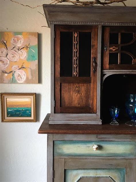 The Turquoise Iris ~ Vintage Modern Hand Painted Furniture Staging