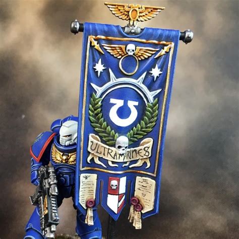 Ancient Banner Primaris Space Marines Ultramarines Warhammer