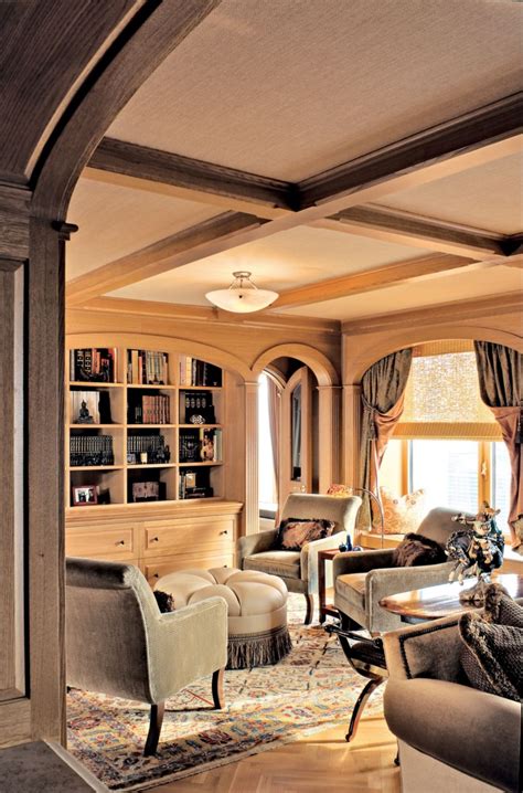 Traditional Neutral Library Luxe Interiors Design