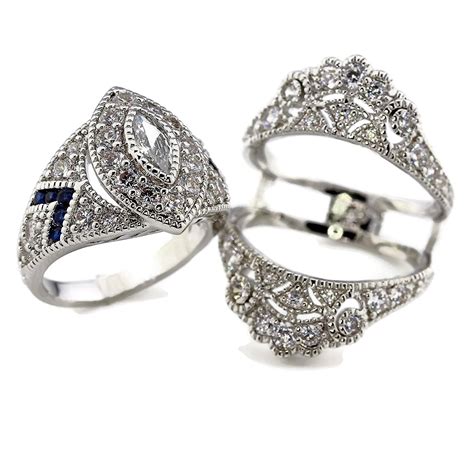 Not surprisingly, the shape was quite fashionable at the time. Created Sapphire Marquise Victorian Engagement - CQ12GUDK27N | Wedding ring sets, Wedding rings ...