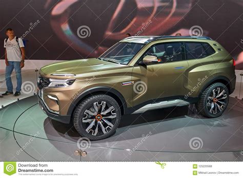 Moscow Aug31 2018 View On Lada Stand With New Concept Off Road Car