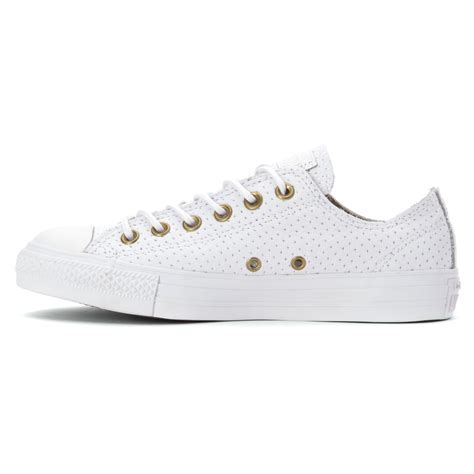 Lyst Converse Chuck Taylor All Star Low Top Perf Leather In White For Men
