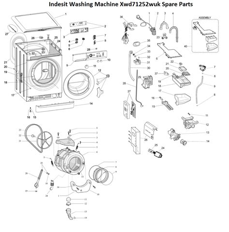 How To Repair Indesit Washing Machine Xwd71252wuk Spare Parts Diagram