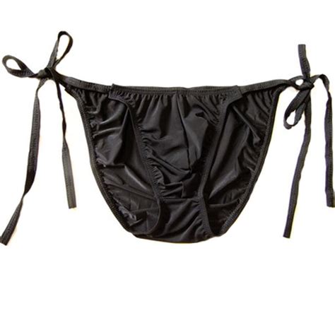 Buy Wenmeistring Bikini Thong Briefs Milk Silk Side Tie Mens Underwear