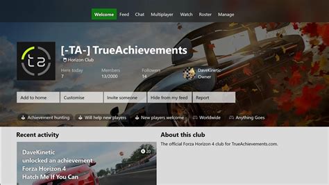 Updated Join The Official Trueachievements Car Club In Forza Horizon 4
