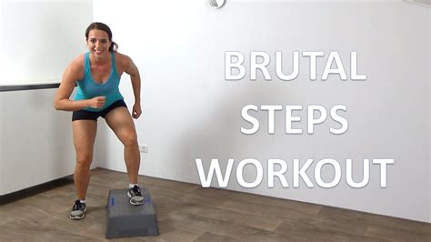 Minute Brutal Cardio Step Up Workout Intense Cardio Steps Exercises Step Workout Step Up