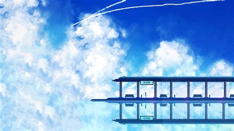 Seerlight Artwork Clouds Anime Sky Reflection Hd Wallpaper