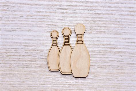 Wooden Bowling Pins Laser Cut Wood Cutout Plywood Figure Etsy Uk