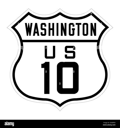 Washington Us Route 10 Sign Stock Photo Alamy