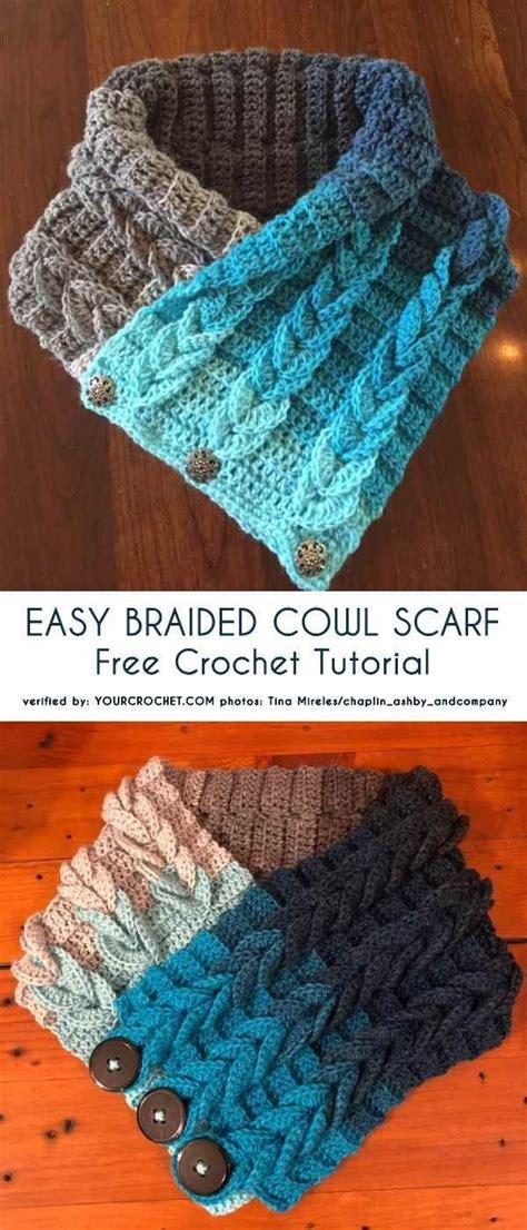 Easy Braided Cowl Scarf Free Tutorial, Crochet Patten ...