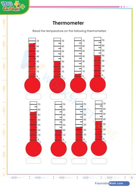 Reading Thermometer Worksheet