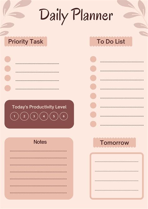 Cute And Functional Daily Planner Printable