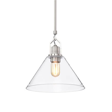edvivi 12 in 1 light brushed nickel clear cone glass farmhouse kitchen pendant light in the