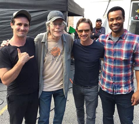 james with other cast members of it chapter 2 and stephen king stephen king stephen king