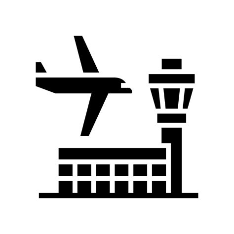Aeropuerto Icono Vector Símbolo Diseño Ilustración 26221676 Vector En