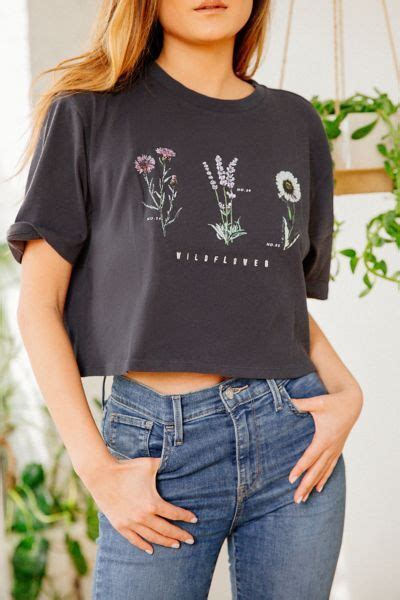 Embroidered Wildflower Cropped Top In 2019 Crop Top Outfits Graphic