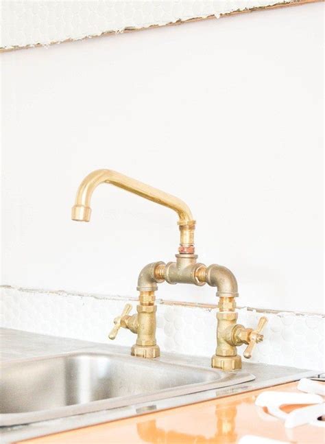This kitchen sink faucet is very easy to install. DIY Plumbing: Brass Bridge Faucet | Copper kitchen faucets ...