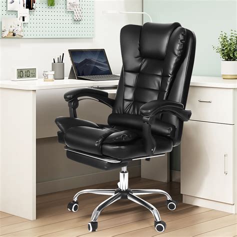 90°~135° Reclining High Back Office Chairbig And Tall Pu Leather Massage Executive Office Chair