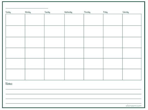 monthly calendar  lines