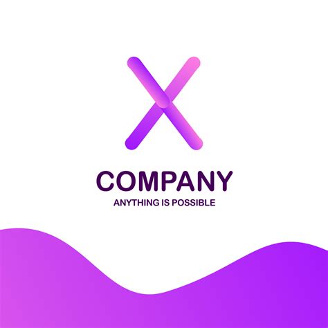 X Company Logo Design With Purple Theme Vector 14024247 Vector Art At