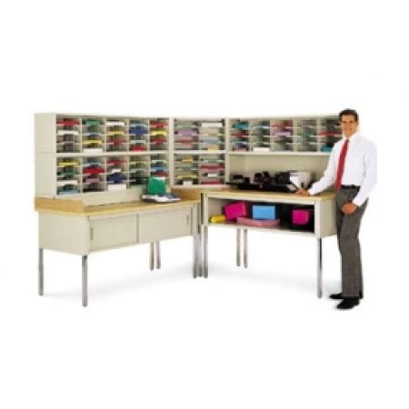 In stock products will ship today. 76 Pocket Adjustable Steel Sorter Compact L-Shaped Mail ...