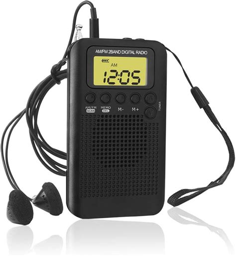 Amazon Com Portable Pocket Digital Radio With Earbud Headphones