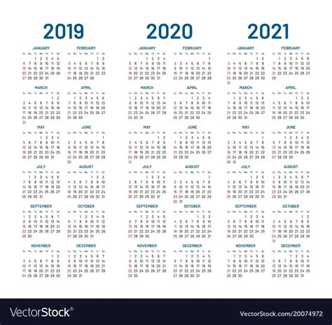 4 Year Calendar 2020 To 2021 Month Calendar Printable