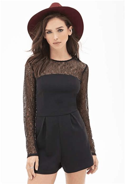 Love The Forever 21 Lace Trimmed Romper On Wantering Forever 21 Romper