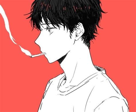 Anime Guy Smoking Aesthetic Pin On Male Smoke Leslie Cork