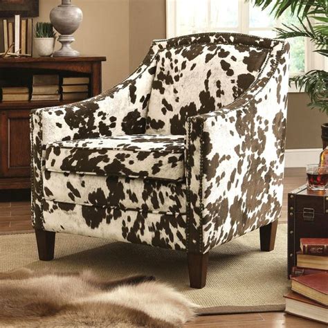 Accent chairs can serve two purposes: Shop Chalina Rustic Styling Cowhide Design Accent Chair ...