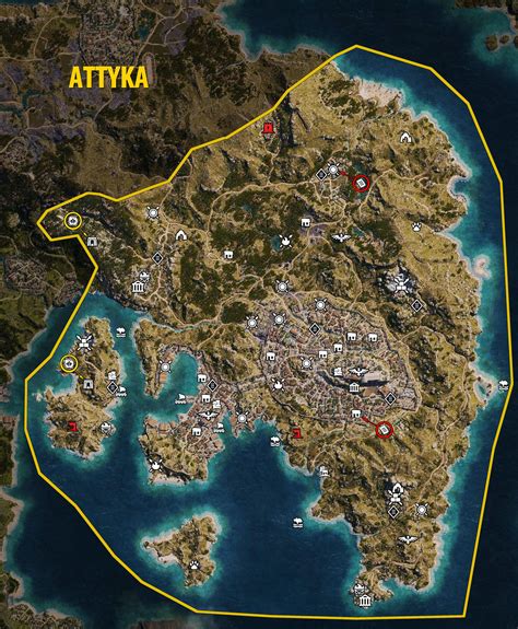 Mapa Attyka Grobowce Ostrakony Zagadki I Sekrety Assassin S Creed My