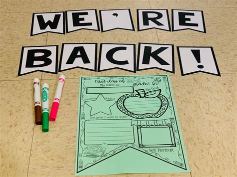 First Day Of Third Grade Back To School Banner Bulletin Board Activity