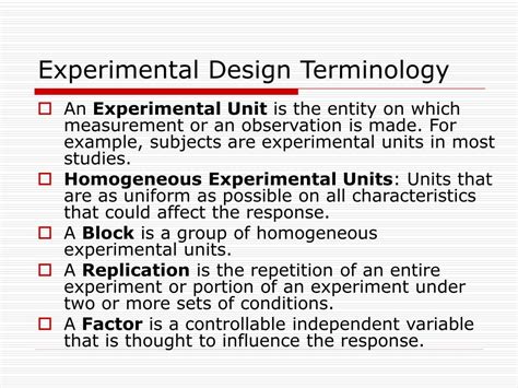 Ppt Experimental Design Terminology Powerpoint Presentation Free