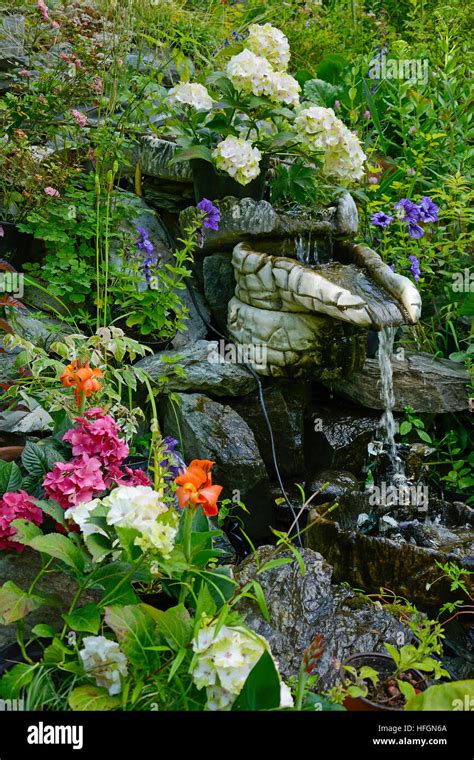 Fountain With Dry Flowers
