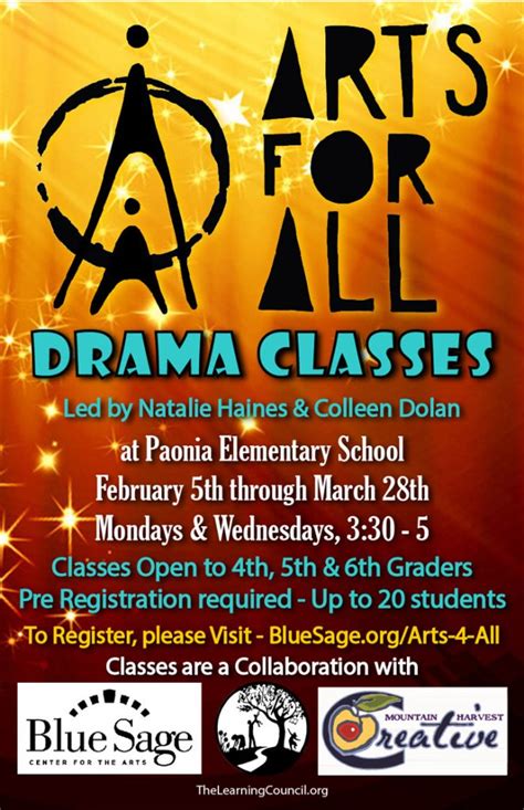 Drama Classes Arts For All The Learning Council