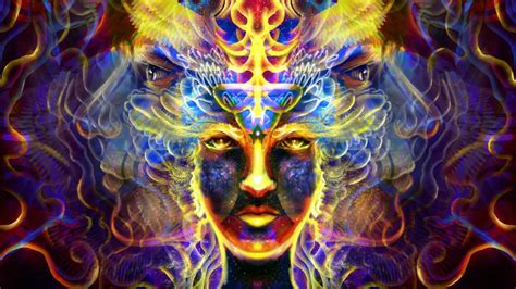 Artistic Psychedelic Colorful Face Hd Trippy Wallpapers